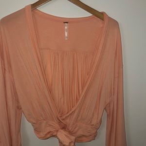 Free people light pink blouse
